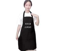 Tablier LOGO Personnalisé pour Femme Homme Chef Grill Restaurant Bar Shop Cafés Beauté Ongles Studios Uniforme Tablier Fin Color10,M