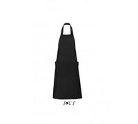 Tablier long - SOL S - 88010 - Noir - Taille unique 90x75 cm - Poche avant 2 compartiments