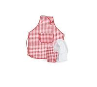 Tablier Manique Et Toque Vichy Rouge