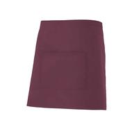 VELILLA 404201 Tablier court avec poche couleur grenat, taille unique