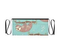 Tablier mignon paresseux bleu pour homme et femme avec trois poches pour le jardinage et la cuisine, Joli paresseux bleu, taille unique