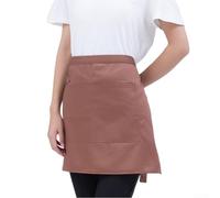 Tablier noir réglable à la taille pour homme et femme, pour restaurant occidental, café, cuisine, grillades, facile à nettoyer et confortable (marron clair)