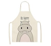 Tablier Nordic Animal Zebra Lion Lapin Bear Tabliers en lin de coton for femmes à la maison Cuisine Cuisine Nettoyage adulte Nouveau (Color : D, Size : 53x65cm)