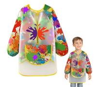 Tablier Peinture Enfant 6-12 Ans,Avec Grande Poche Et Sangle Ajustable, Imperméable, Tablier Enfants Pour La Cuisson, La Peinture, L'artisanat Et Le Jardinage