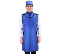 Tablier Plombé Rayons X Protection Radiologique, 0.5mmpb/0.35mmpb avec Protège-Thyroïde et Calot, Vêtement de Protection Médicale pour Dentiste et Radiologie(0.35mmpb Collar)