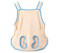 Tablier Porte-Chat en Tissu Peluche, Beige | Fermeture ajustable, Support chat, Manipulation douce, Pour Propriétaires