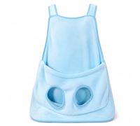 Tablier Porte-Chat en Tissu Peluche, Bleu | Fermeture ajustable, Support chat, Manipulation douce, Pour Propriétaires