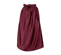 Tablier pour costume traditionnel Dirndl - Couleur unie - Vert/rose/bleu/noir - Rouge - S/M