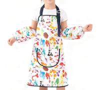 Tablier pour Tout-petits,Bavette Imperméable Ajustable Avec Manches | Tablier d'Art pour | Pour Âges 2-12 Pâtisserie Peinture Cuisine Salle De Classe Maison Extérieur Cuisine École