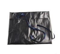 Tablier pratique en PVC noir imperméable et résistant aux taches pour tous types d'activités de maison et de jardin (S 80 x 55 cm)