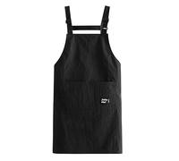 Tablier réglable avec bretelles croisées dans le dos - Tabliers imperméables et résistants à l'huile pour homme et femme - Tablier de cuisine de couleur unie avec épaules rivetées et poches avant pour