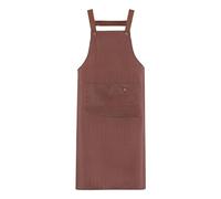 Tablier réglable avec bretelles croisées dans le dos - Tabliers imperméables et résistants à l'huile pour homme et femme - Tablier de cuisine de couleur unie avec épaules rivetées et poches avant pour
