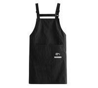 Tablier réglable avec bretelles croisées dans le dos - Tabliers imperméables et résistants à l'huile pour homme et femme - Tablier de cuisine de couleur unie avec épaules rivetées et poches avant pour