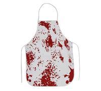 Tablier sanglant d'Halloween, tablier de bouchers imprimé sanglant effrayant, meurtre unisexe Halloween thème des accessoires pour Halloween Costume Party BBQ Cooking Decoration
