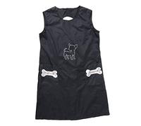 Tablier sans Manches pour Animaux de Compagnie, Imperméable, Antistatique, en Nylon Respirant avec Poches, Idéal pour Les Toiletteurs, Les Animaleries, Noir, M