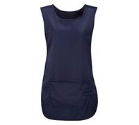 Tablier sans Manches pour Femme Style Sage Mode uni Poche - Bleu - Medium