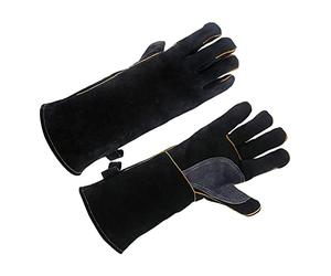 Tablier soudeur, Gants de soudage en cuir; Gants résistants feu for le soudage de grill à four à cheminée un barbecue Manutention(L)