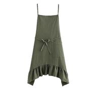 Tablier surdimensionné en coton et lin avec poches avant pour homme et femme, tabliers réglables dans le dos pour la pâtisserie, le fleuriste, le studio d'art ou le salon de manucure - Style smock