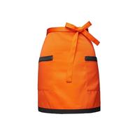 Tablier Taille avec 2 Poches pour Hommes Femmes, Ajustable Court Demi Tablier, Chef Tablier de Cuisine, Tablier de Serveur Serveuse pour Maison Cuisiner Restaurant Café Bistro Bar (Orange et Noir)