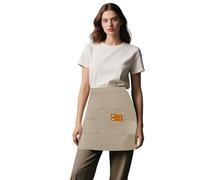 Tablier Taille Courte, Tablier Demi-taille avec 3 Poches, Tabliers de Chef de Cuisine Imperméable, Tablier de Serveur Café Restaurant Bar, Tablier Court Professionnel pour Hommes Femmes (Kaki)