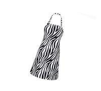 Tablier tendance imprimé animal résistant aux taches réglable cou design multi-usage accessoire pour la cuisine salon de beauté tablier cou réglable, C, taille unique