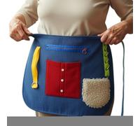 Tablier thérapeutique pour personnes âgées - Couverture sensorielle, stimulation cognitive et relaxation | Tablier d'activités 48 x 51 cm léger 160 g pour adultes atteints d'Alzheimer besoins spéciaux