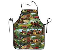 Tablier Tracteur, Enfants, Animaux Tablier Homme Unisex Tablier Cuisine Créatifs Tablier Personnalisé 52X72Cm pour Jardinage, La Cuisine, Cuisson