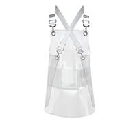 Tablier transparent, tablier de travail pour salon de coiffure - Tablier de travail imperméable et résistant à l'huile | Équipement de cuisine à bavette réglable pour femme au foyer, hommes et femmes