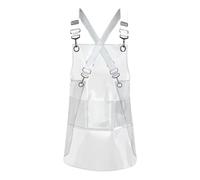 Tablier transparent, tablier de travail pour salon de coiffure - Tablier de travail imperméable et résistant à l'huile | Équipement de cuisine à bavette réglable pour femme au foyer, hommes et femmes
