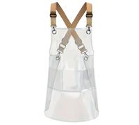 Tablier transparent, tablier de travail pour salon de coiffure - Tablier de travail imperméable et résistant à l'huile | Équipement de cuisine à bavette réglable pour femme au foyer, hommes et femmes