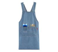 tablierdecuisine - tablierdecuisine 94 x 83 cm, tissu en coton denim, robe confortable et douce pour femme avec poches | tablierdetravail élégant pour les projets artistiques intérieurs et extér