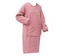 Tabliers de cuisine à manches longues pour femmes avec poches - Joli tablier de serveuse pour femmes - Tabliers de peintres pour adultes, Rouge, taille unique