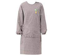 Tabliers de cuisine à manches longues pour femmes avec poches - Joli tablier de serveuse pour femmes - Tabliers de peintres pour adultes, café, taille unique