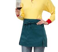 Tabliers De Cuisine Avec 3 Poches Tablier Serveur Demi Tablier De Cuisine Pour Restaurant Chef Serveur Barista Barbecue Café Tablier Pour Hommes Femmes (Vert)