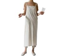 Tabliers De Cuisine De Chef, Tablier en Coton Et Lin avec 2 Poches, Style Japonais, pour Cuisiner, Faire La Cuisine, JardinerWhite,One Size