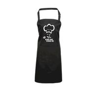 Tabliers de cuisine/pâtisserie en plusieurs couleurs 'Kiss the Cook' - Noir -