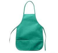 Tabliers de protection pour enfants en tissu avec poches pour cuisine, arts, artisanat, peinture et activités en classe (vert)