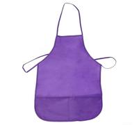 Tabliers de protection pour enfants en tissu avec poches pour cuisine, arts, artisanat, peinture et activités en classe (violet)