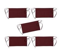 Tabliers de service à 3 poches à la taille Tablier coton de qualité supérieure cuisine, restaurant,bistro,café,bar,Demi-tabliers pour chef, boulangers, serveurs, serveuse - Bourgogne rouge-24x12