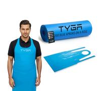 Tabliers jetables en polyéthylène de qualité supérieure - hommes et femmes - Protection contre les virus - Robes de qualité médicale PPE parfaites pour la coiffure (sur rouleau) (bleu) (200)
