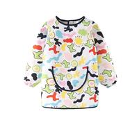 Tabliers Pour Avec Manches Et Poche Garçons Filles De 3 À 8 Ans Blouses Résistantes À L'eau Tablier De Peinture Tout-petits Manches Réglables Blouse