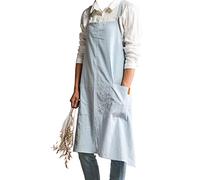 Tabliers, tablier de travail en coton de couleur unie, tablier à bavette avec poches et sangle de cou réglable, tabliers de cuisine doux professionnels for hommes et femmes, cuisine, barbecue, artiste