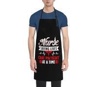 Tabliers Une Infirmière Sauve Des Vies, Un Patient À La Fois Avec 2 Poches Professionnel Tabliers Doux Tablier Cuisine Pour Bbq École Jardin