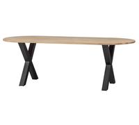 TABLO - Table de repas ovale L220 Marron