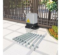 TABODD 550W Ouvre-Porte Coulissant, Ouverture de portail Moteur de portail de garage jusqu'à 1200 kg avec 4m Gear Racks, 2 télécommandes et 2 Capteurs infrarouges, Kit Système Sécurité Opérateur