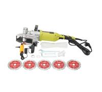 TABODD Rainureuse électrique 4000 W - 7500 tr/min - Rainureuse murale électrique avec 5 lames de scie et pompe à eau - Pour brique, béton, marbre