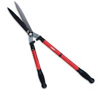 TABOR TOOLS B212E Cisaille à Haies télescopique 64-84 cm, Lame ondulée, revêtement antiadhésif, butées Anti-Chocs, pour Tailler des Haies, du buis et des Herbes décoratives