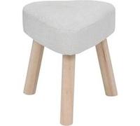 Atmosphera Tabouret Thena blanc ivoire