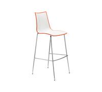 Tabouret 4 Pieds Sans Accoudoirs Scab Zebra Bicolour 2560 211 Blanc - orange