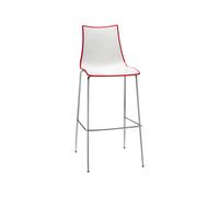 Tabouret 4 Pieds Sans Accoudoirs Scab Zebra Bicolour 2560 212 Blanc - rouge
